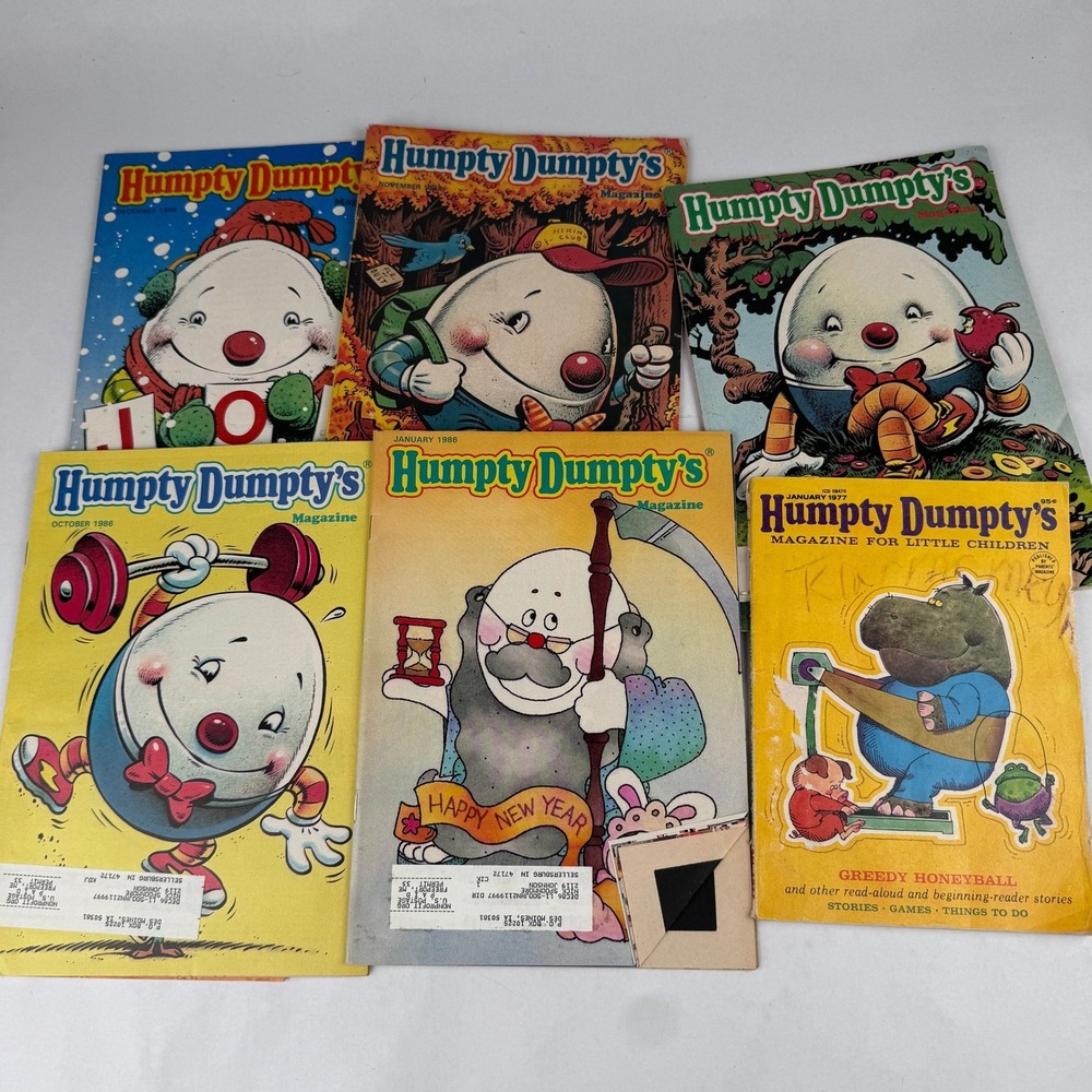 Vintage Lot of Humpty Dumpty Magazine lot of 6 1970s 1980s